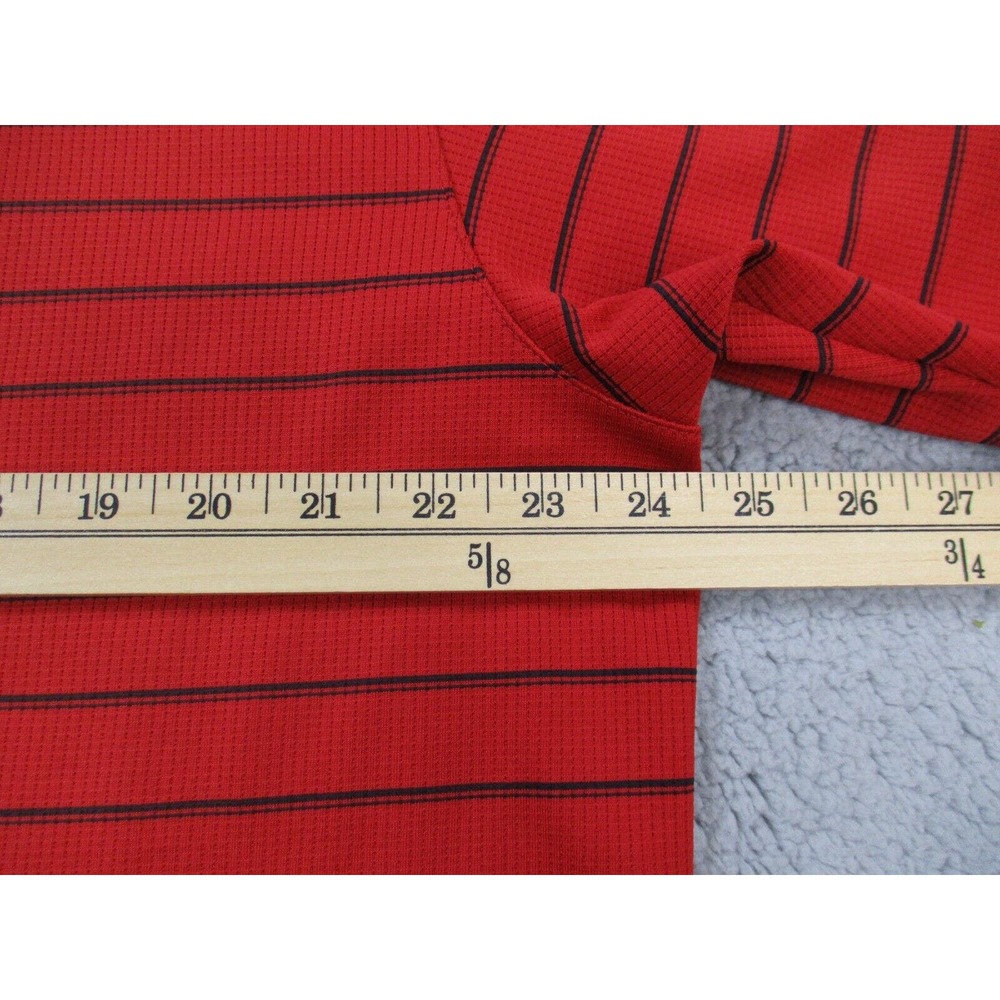 Nike Polo Shirt Mens XL Red Striped Short‎ Sleeve Performance Activewear Golf - Picture 10 of 12